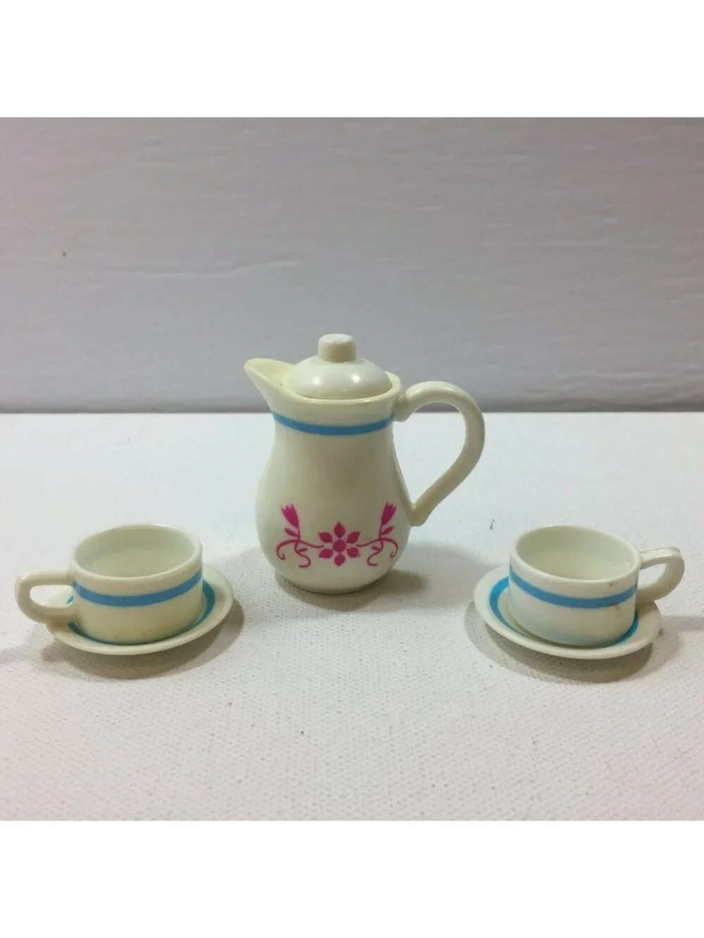 Fisher Price Playhouse Toys Tea Party Pot Cup Saucer Mugs Set Pretend Play